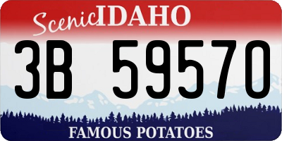 ID license plate 3B5957O