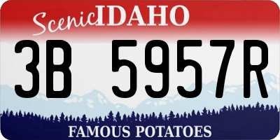 ID license plate 3B5957R