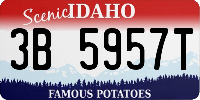 ID license plate 3B5957T