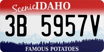 ID license plate 3B5957V