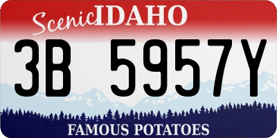 ID license plate 3B5957Y