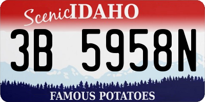 ID license plate 3B5958N