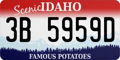 ID license plate 3B5959D