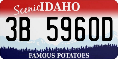 ID license plate 3B5960D