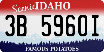 ID license plate 3B5960I