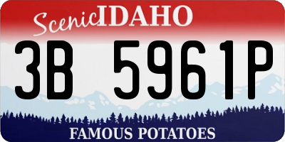 ID license plate 3B5961P