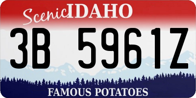 ID license plate 3B5961Z