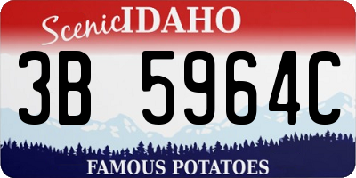 ID license plate 3B5964C