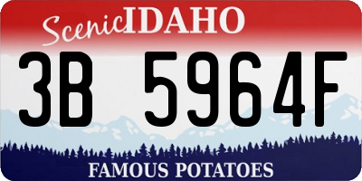 ID license plate 3B5964F