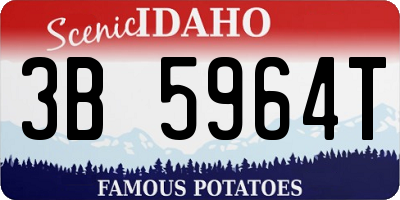 ID license plate 3B5964T