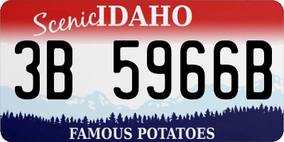 ID license plate 3B5966B