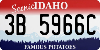 ID license plate 3B5966C