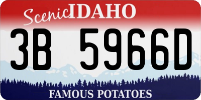 ID license plate 3B5966D