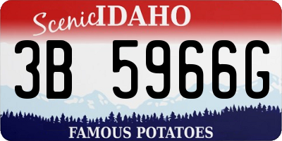 ID license plate 3B5966G