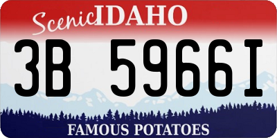 ID license plate 3B5966I