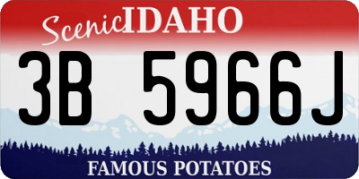 ID license plate 3B5966J