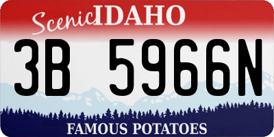 ID license plate 3B5966N