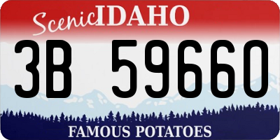 ID license plate 3B5966O