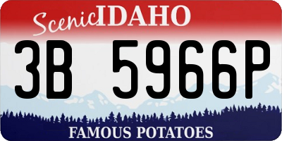 ID license plate 3B5966P