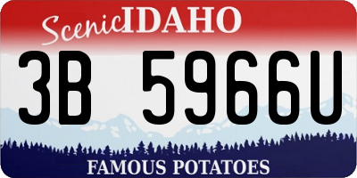 ID license plate 3B5966U