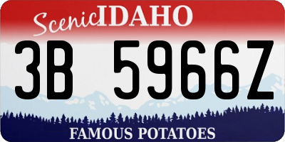 ID license plate 3B5966Z