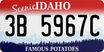 ID license plate 3B5967C