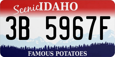 ID license plate 3B5967F