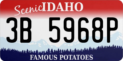 ID license plate 3B5968P