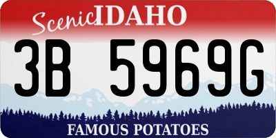 ID license plate 3B5969G