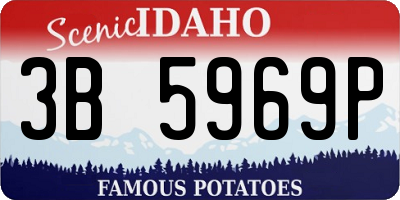 ID license plate 3B5969P