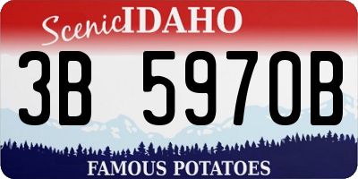 ID license plate 3B5970B