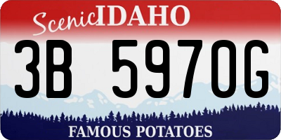 ID license plate 3B5970G
