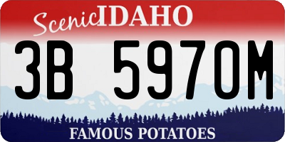 ID license plate 3B5970M
