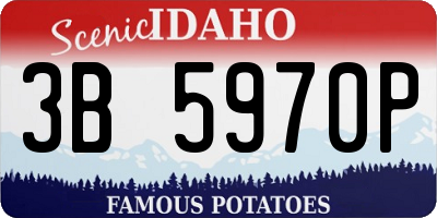 ID license plate 3B5970P