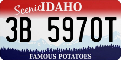 ID license plate 3B5970T