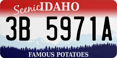 ID license plate 3B5971A