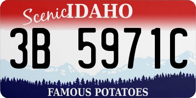 ID license plate 3B5971C