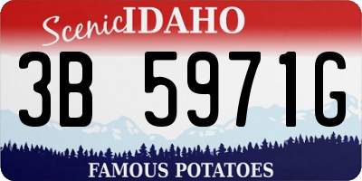 ID license plate 3B5971G