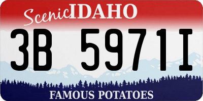 ID license plate 3B5971I