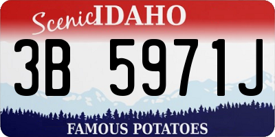 ID license plate 3B5971J