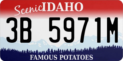 ID license plate 3B5971M