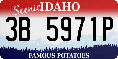 ID license plate 3B5971P