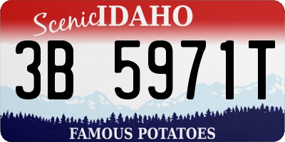 ID license plate 3B5971T