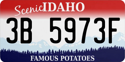 ID license plate 3B5973F