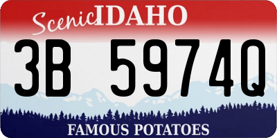 ID license plate 3B5974Q