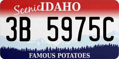 ID license plate 3B5975C