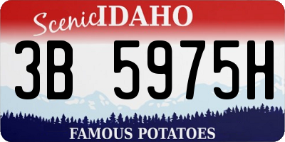 ID license plate 3B5975H