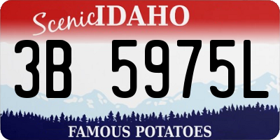ID license plate 3B5975L