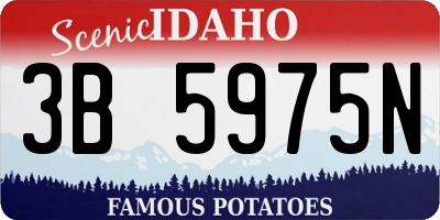 ID license plate 3B5975N