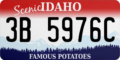 ID license plate 3B5976C
